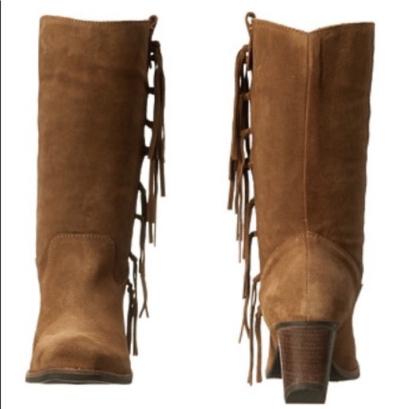 Awesome Suede Leather Fringe Saddle Matisse Boots - Picture 2 of 5